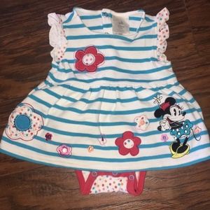 Disney Baby Girl Minnie Mouse Dress Onesie